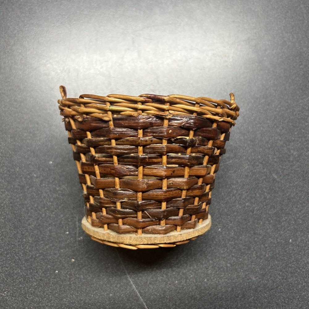 Handwoven Basket with Handles Made in Madeira Portugal Handcrafted Flat Bottom